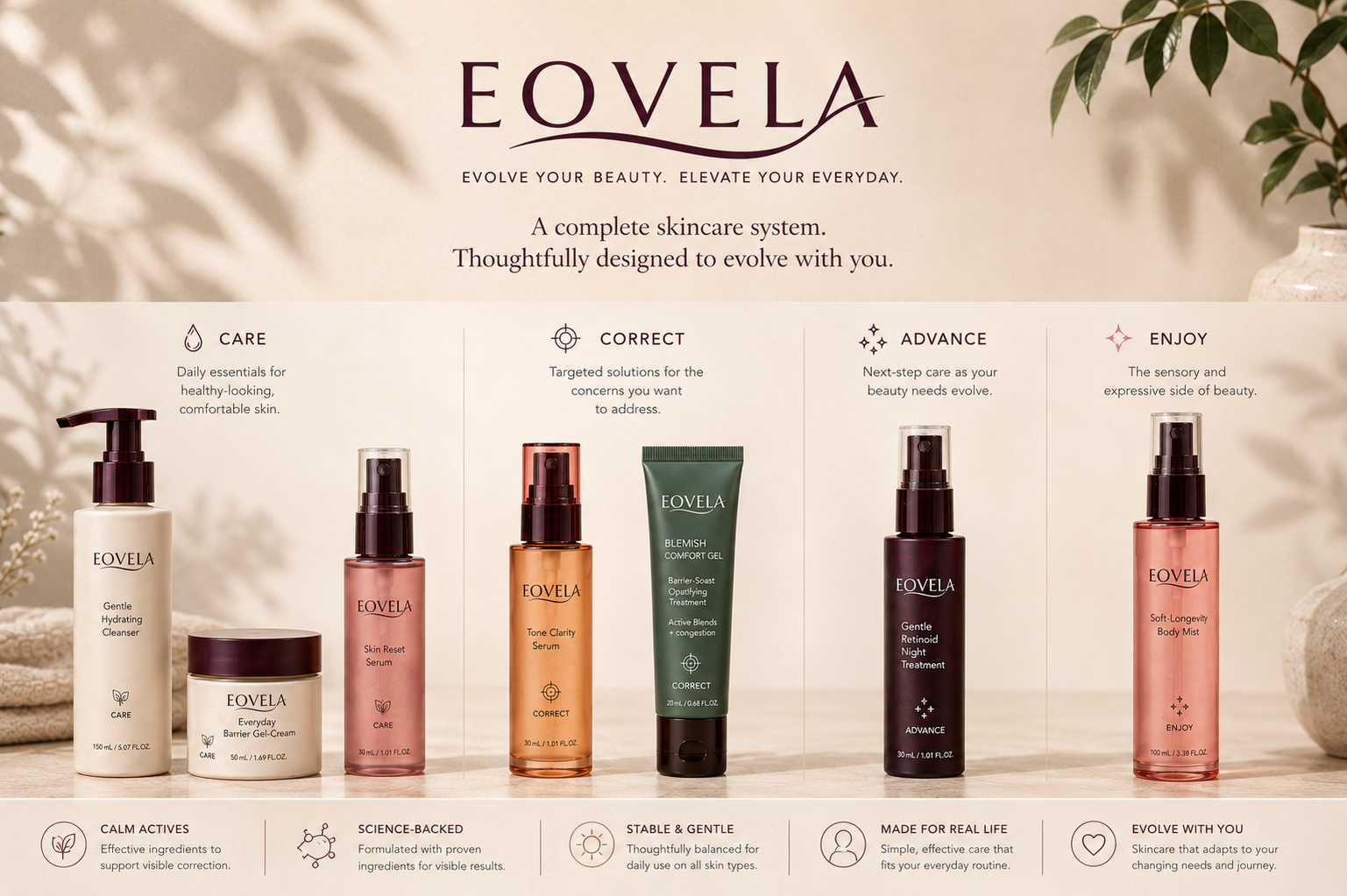 EOVELA elevated everyday beauty moment